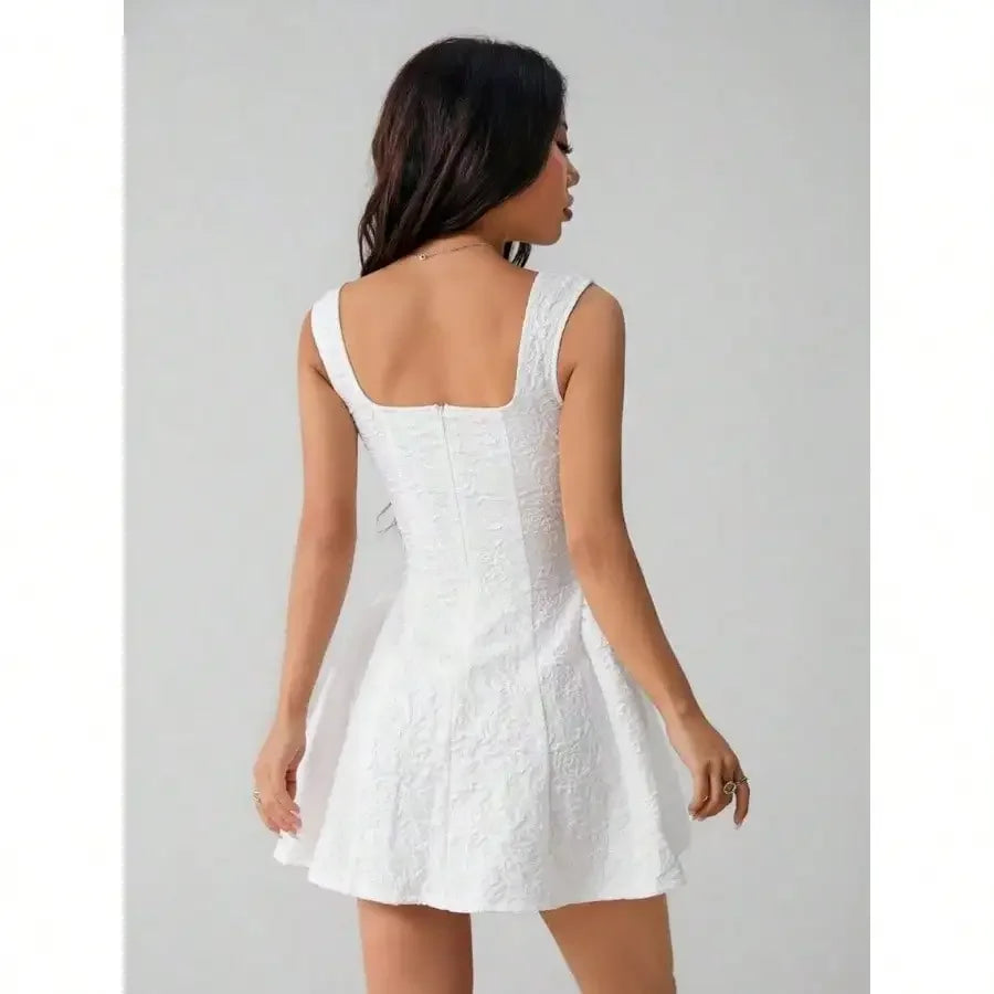 Womens Linen Sleeveless V Neck Midi Dress For Summer Casual