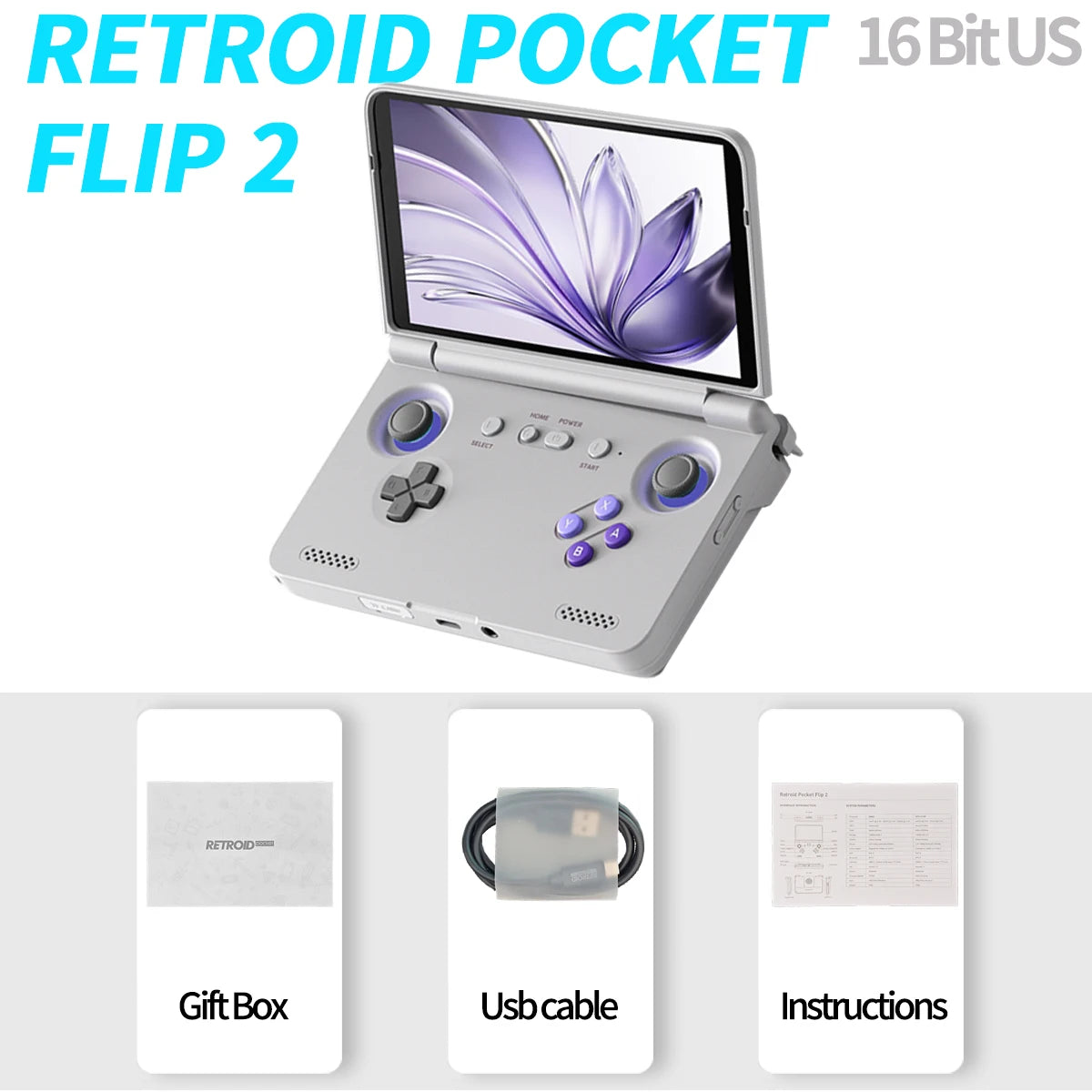 Retroid Pocket Flip2 Handheld Game Console Android 13