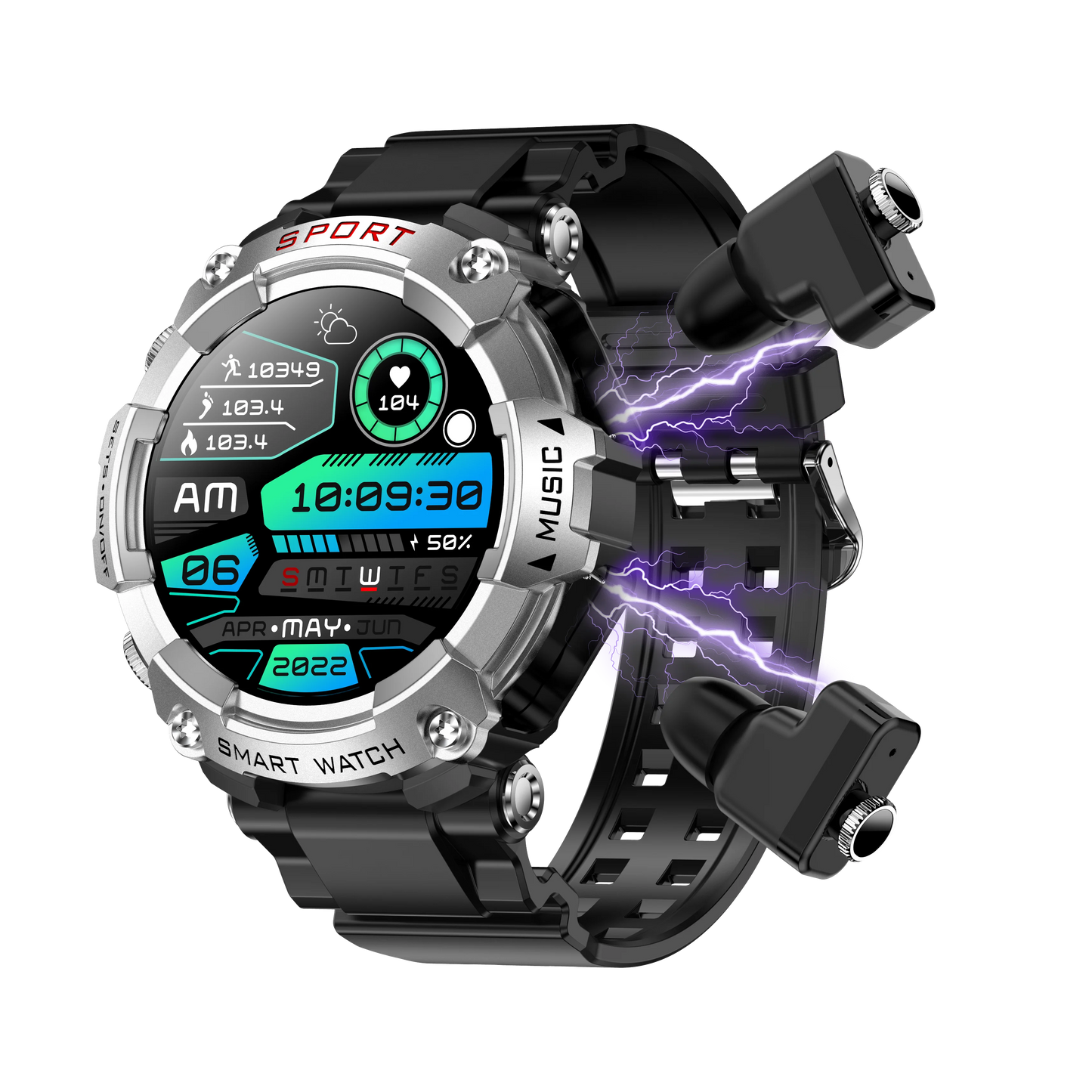 LaNikar Smart Watch With AMOLED Display And Bluetooth Headset