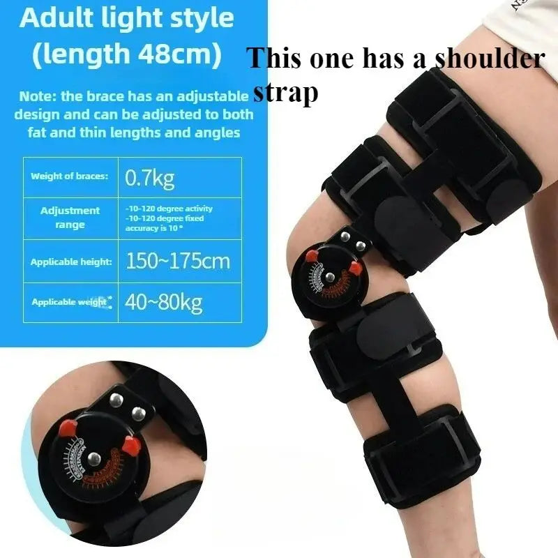 Adjustable Knee Brace Hinged Support Carbon Fiber Stay For Post Surgery Recovery