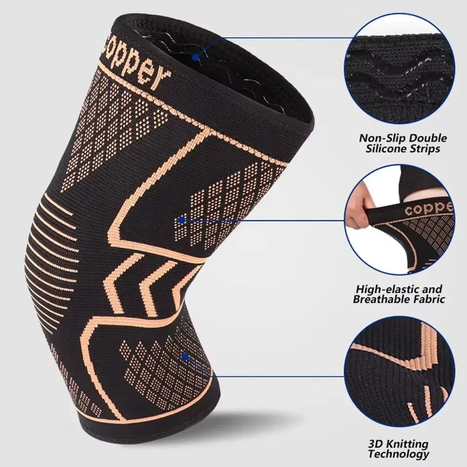 GOBYGO Copper Knee Support Braces Compression Sleeve