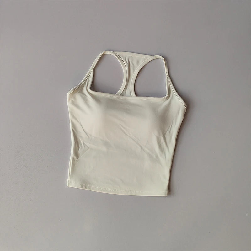 Sports Vest With Chest Pad For Yoga And Pilates Top