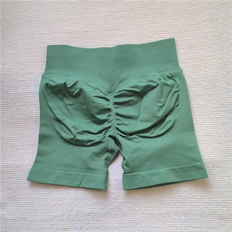 Women's Gym Running Shorts Scrunch Butt Seamless Biker Cycling