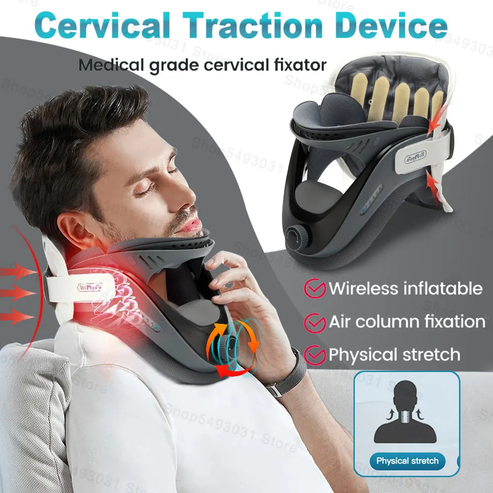 Cervical Neck Traction Device For Home Use Adjustable Support