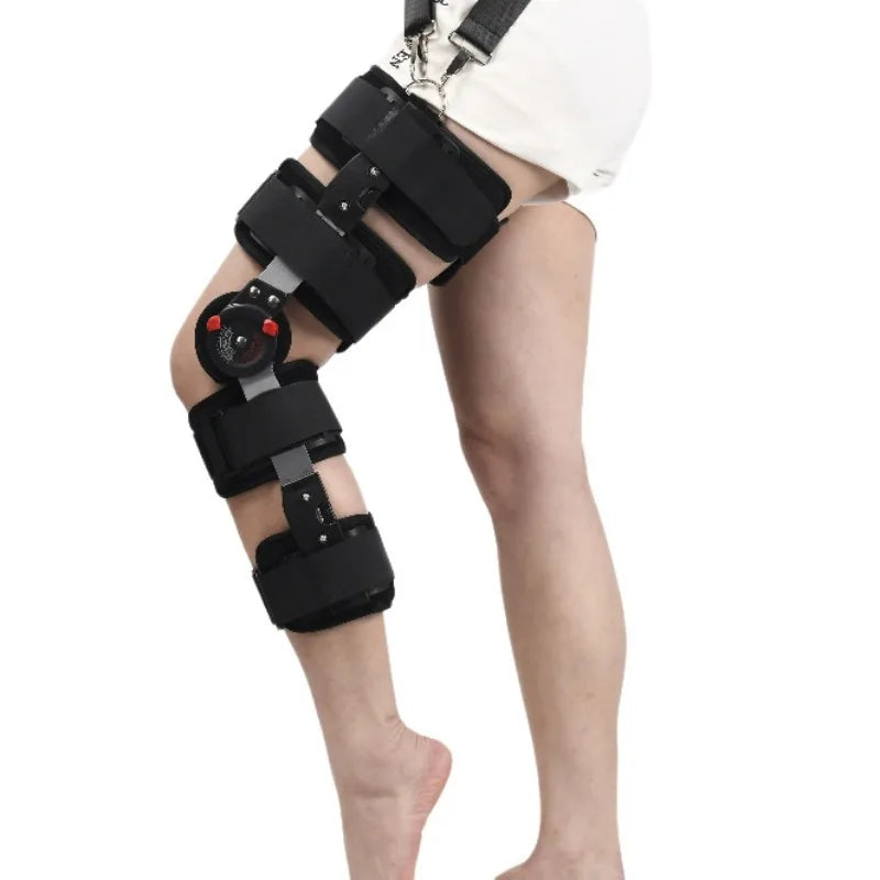 Adjustable Knee Brace Hinged Support Carbon Fiber Stay For Post Surgery Recovery