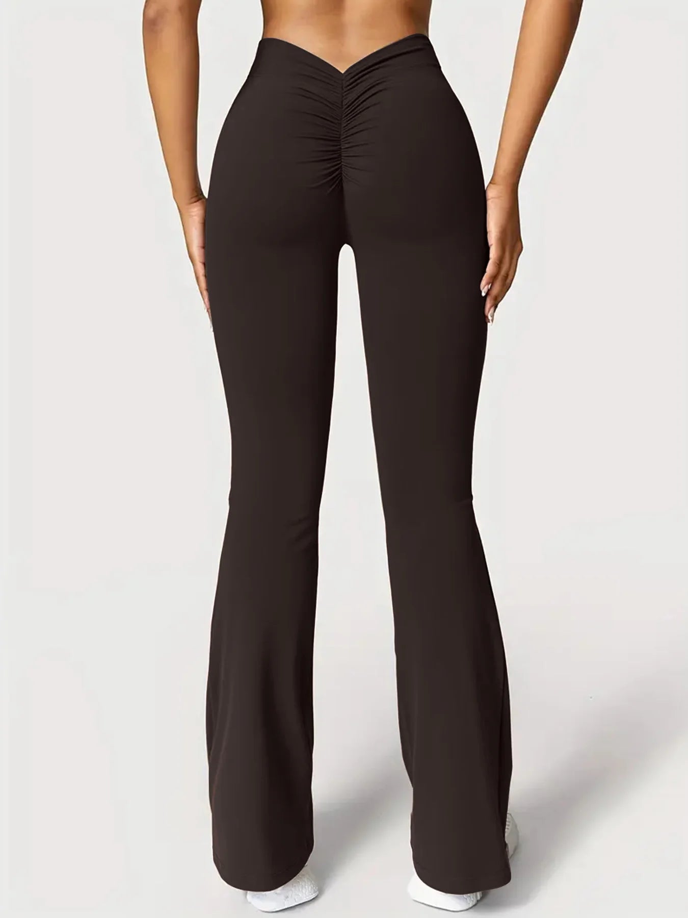 Women Yoga Trousers Flared High Waist Wide-Leg