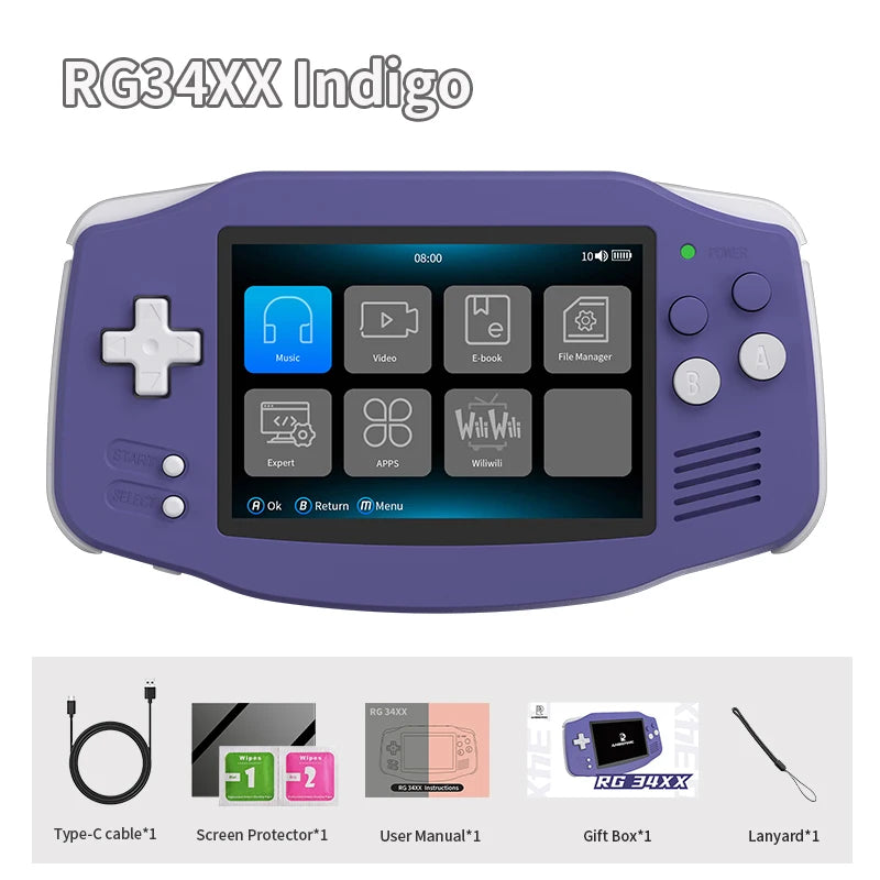 Anbernic RG34XX Handheld Game Console IPS Screen WiFi Bluetooth