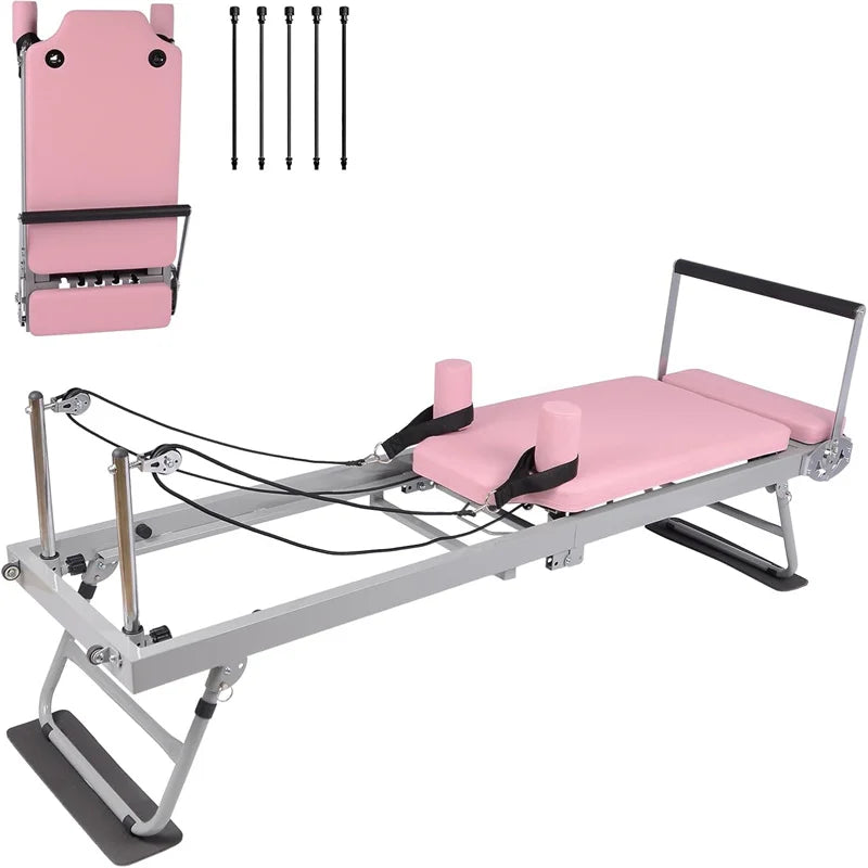 Pilates Reformer Machine Foldable For Home Gym And Advanced Workouts