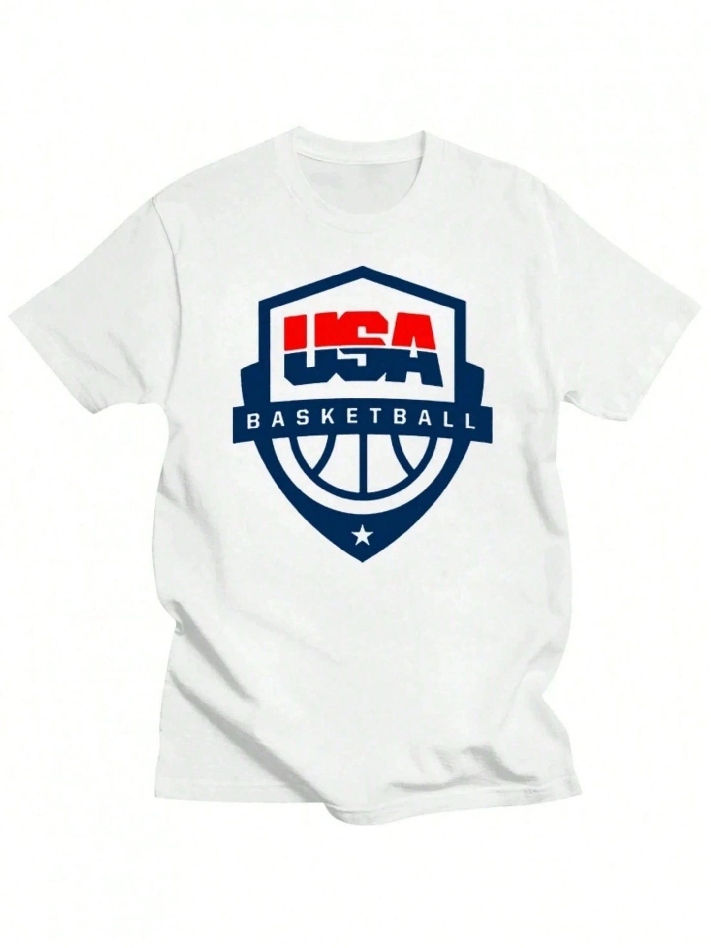 USA Basketball T Shirt Round Neck Cotton Lightweight