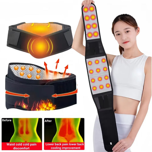 Adjustable Tourmaline Self-Heating Magnetic Back Support Belt Lumbar