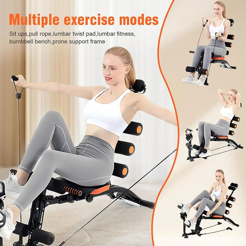 KBQ Foldable Abdominal Exercise Bench Six In One Core Trainer