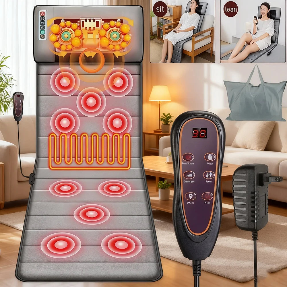 Electric Massage Mat Multifunctional Kneading Full Body Massager With Heating