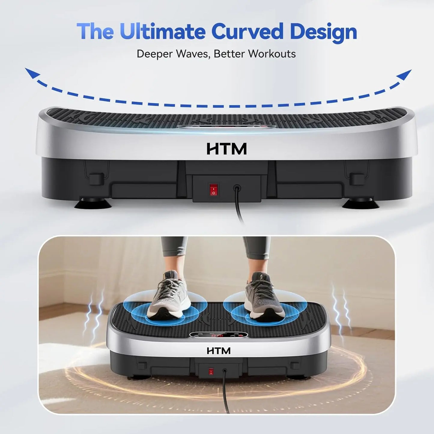HTM Vibration Plate Exercise Machine Whole Body Workout