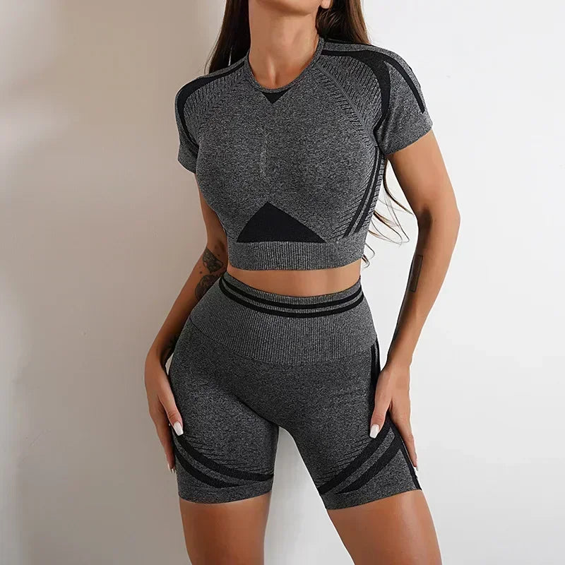 Dailou Seamless Yoga Set High Waist Workout Wear For Women