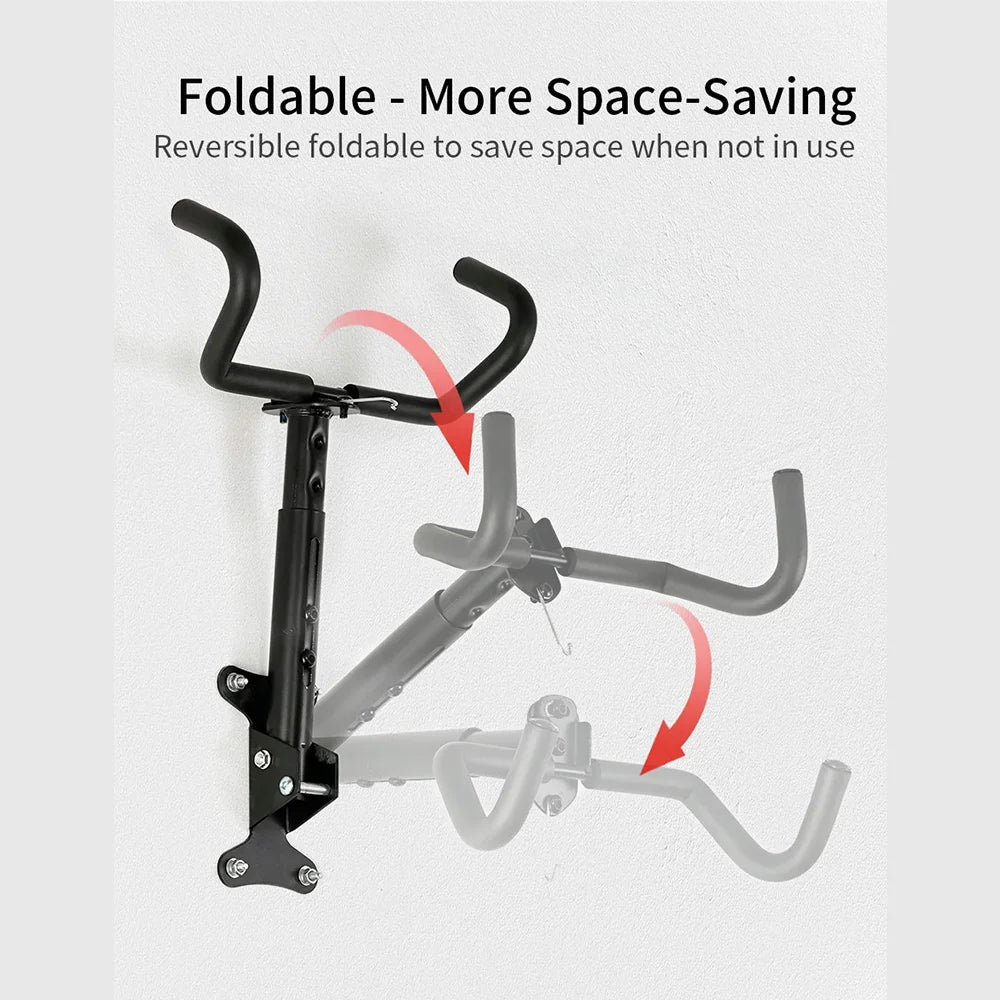 Bike Wall Mount Rack Foldable Heavy Duty Space Saving Storage Holder