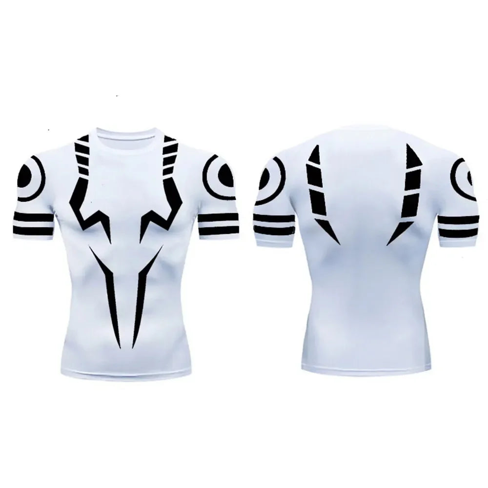 NONECN Jujutsu Kaisen Compression Tee Men Breathable Quick Dry