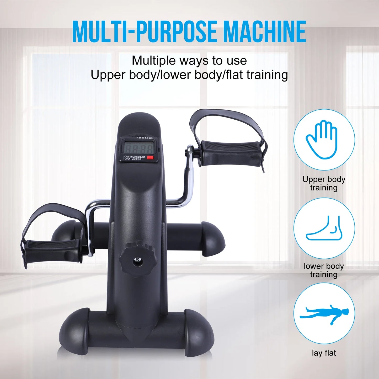 Stepper Exercise Bike LCD Screen Pedal Exerciser For Home Office