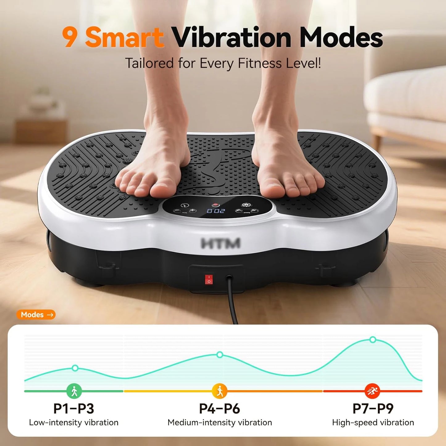 HTMM Whole Body Fitness Vibration Plate Calorie Counter