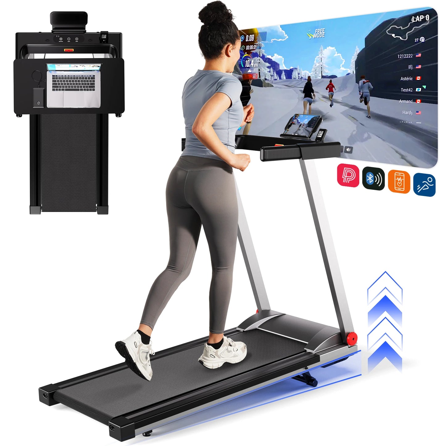 Treadmill 3.0HP With 5 Percent Incline Folding Handles