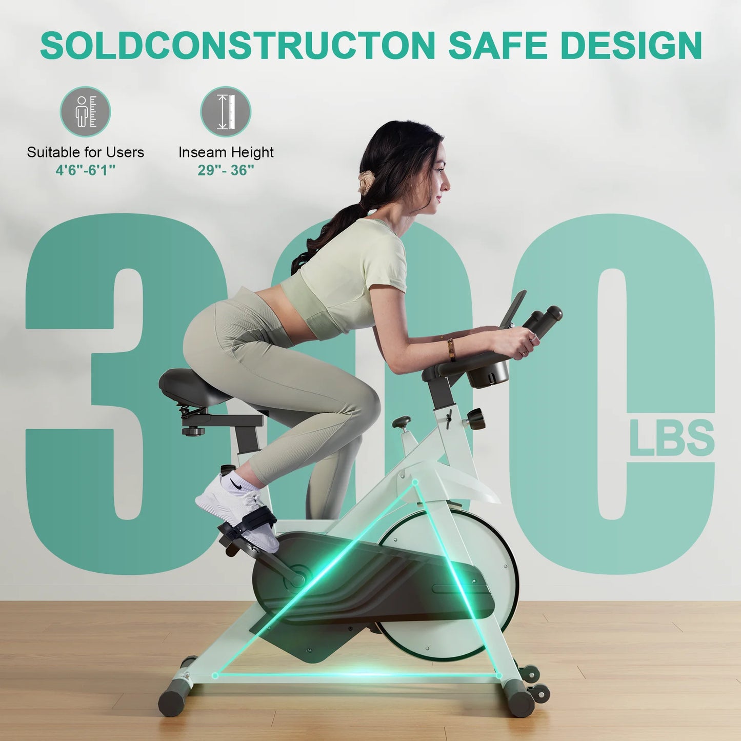 Superun 32 Level Magnetic Resistance Quiet Exercise Bike For Home