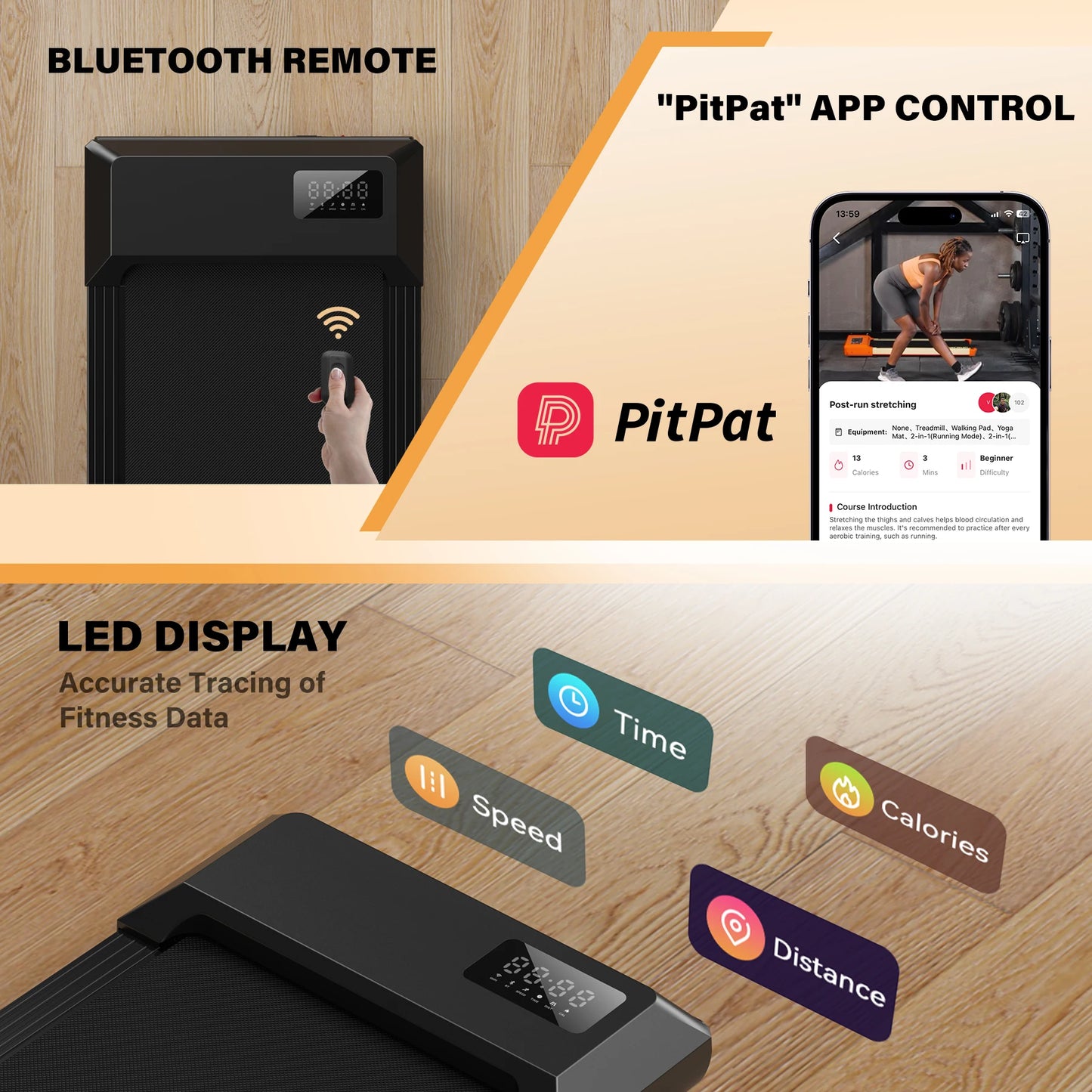 Superun Smart Under Desk Treadmill For Home Office With App