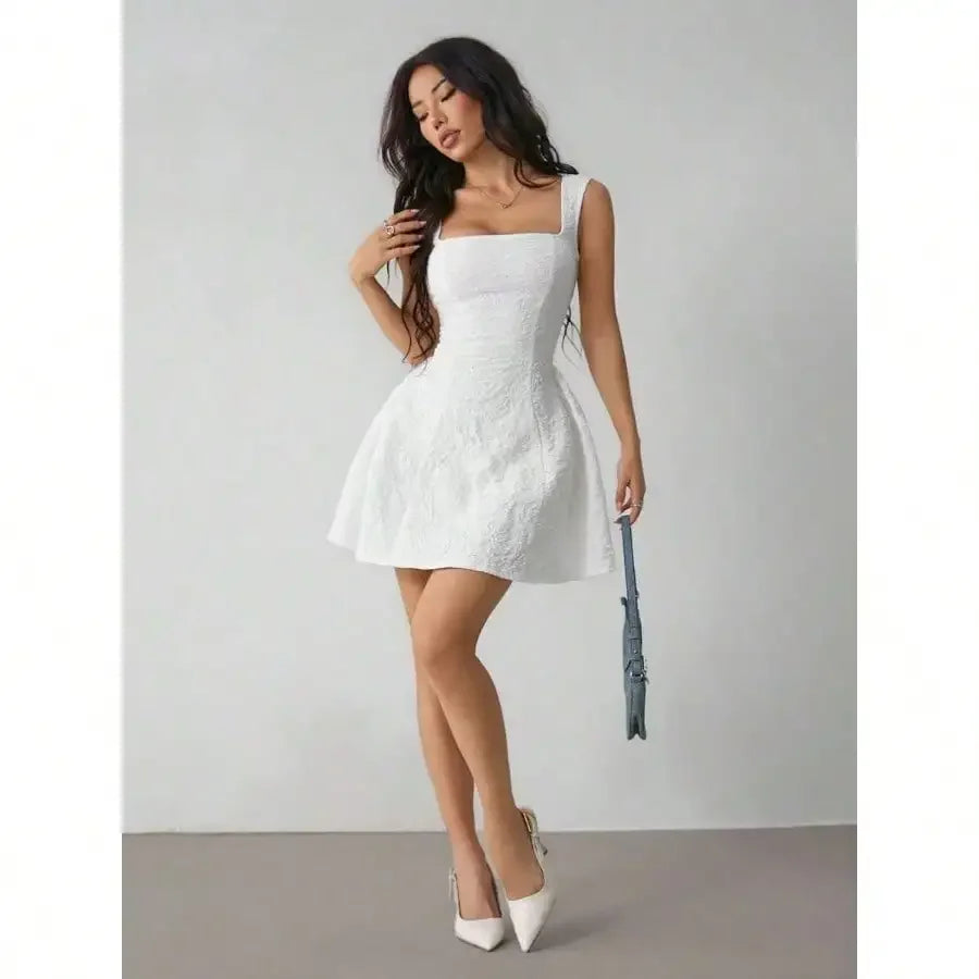 Womens Linen Sleeveless V Neck Midi Dress For Summer Casual