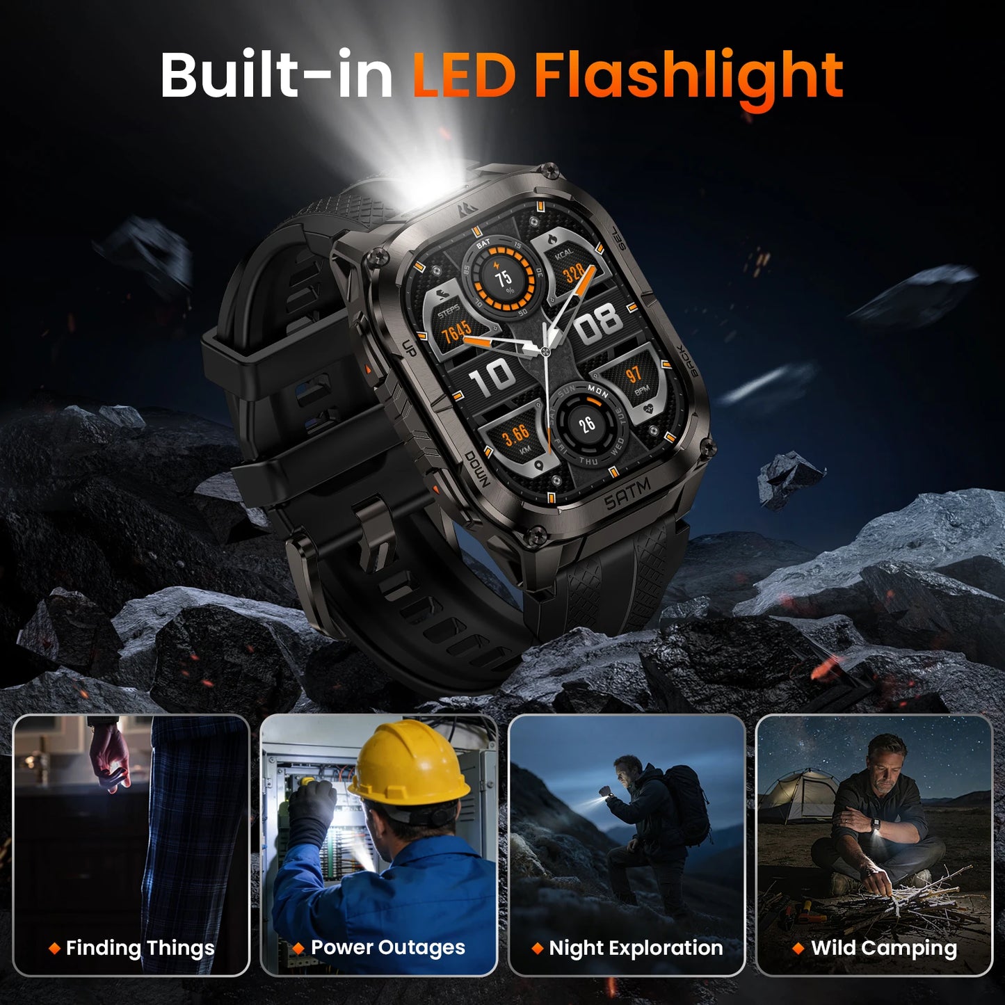 Kospet Tank M4C Rugged Smartwatch for Men With GPS