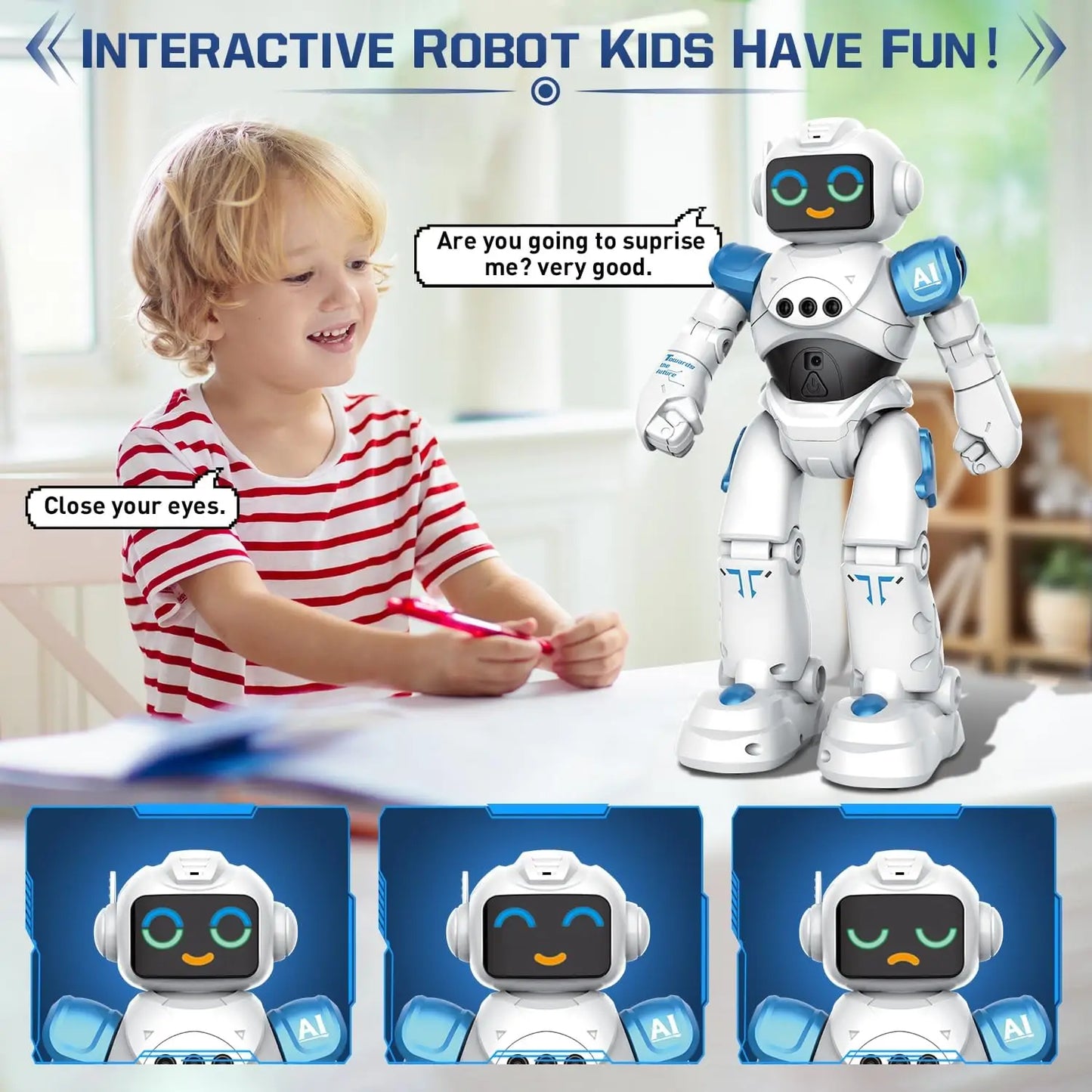 VATOS RC Robot Toy with Smart Talking and Gesture Sensing