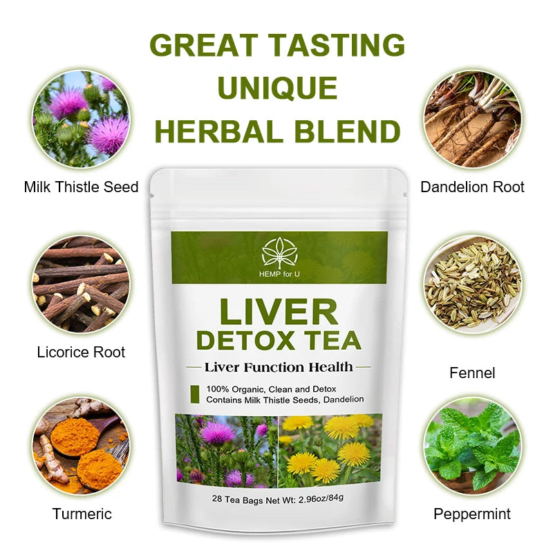 Mulittea Liver Detox Herbal Tea For Natural Cleansing And Fat Metabolism Support