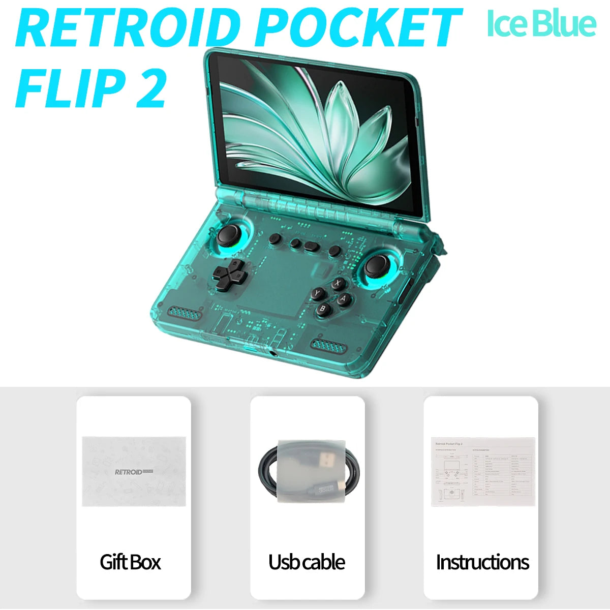 Retroid Pocket Flip2 Handheld Game Console Android 13