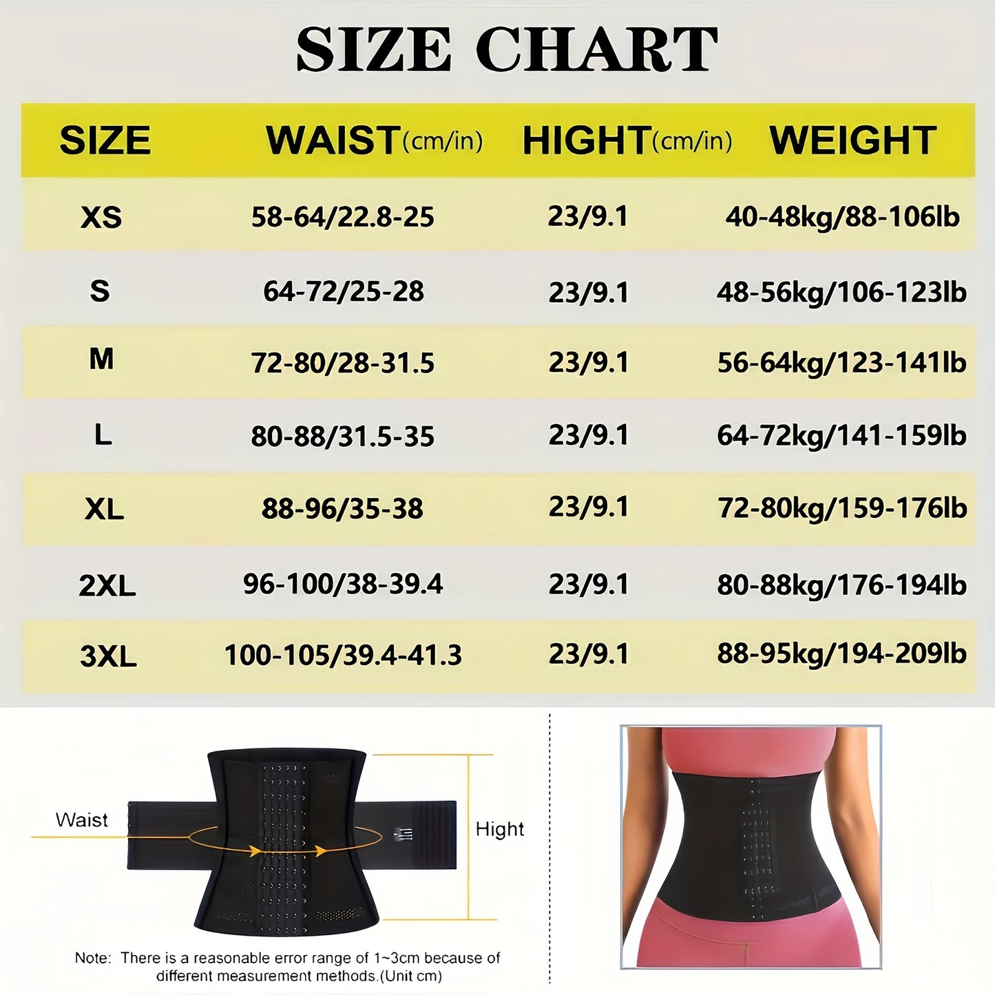NONECN Underbust Waist Trainer Cincher Shaper for Women