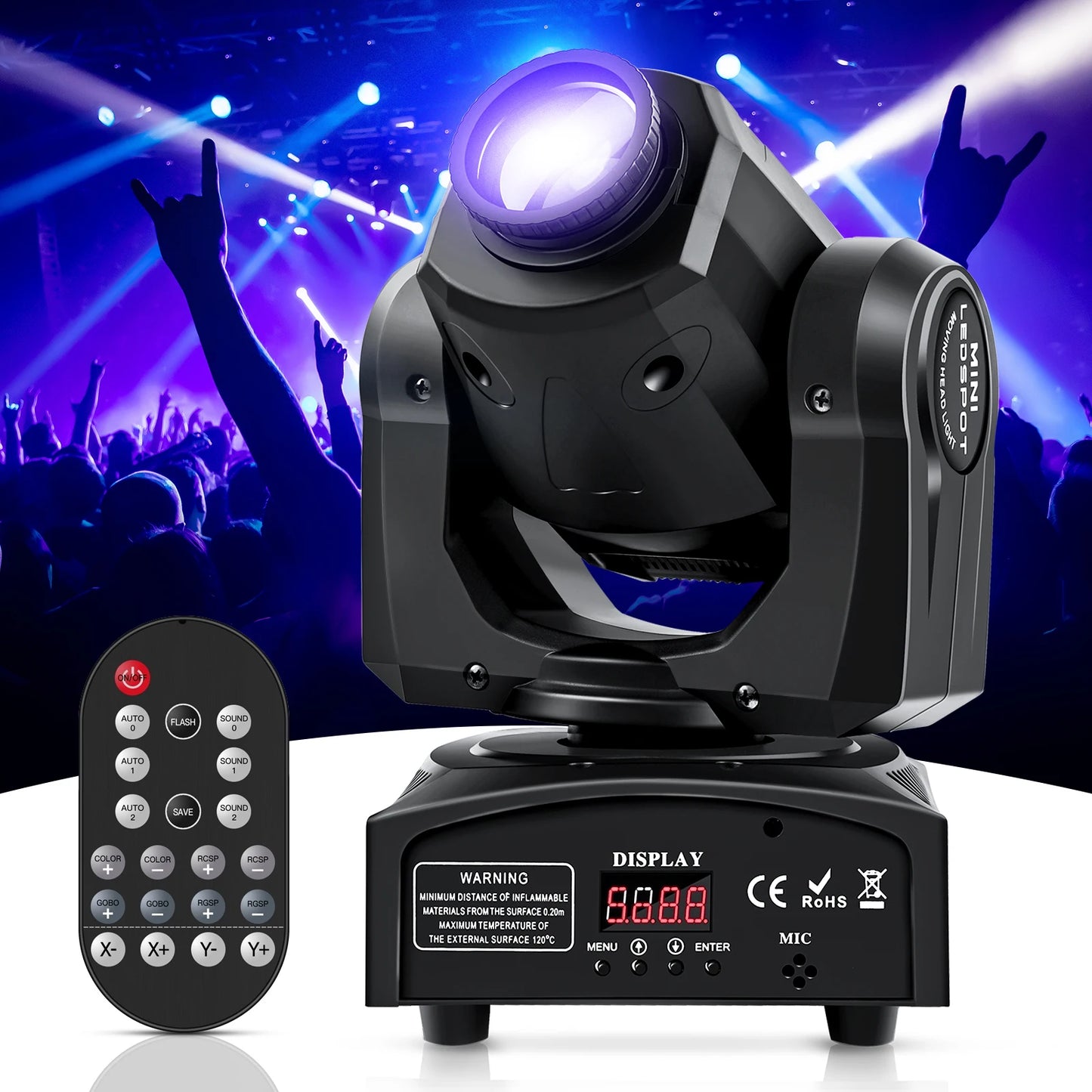 U'King 60W LED Moving Head Light DMX512 Gobo Stage
