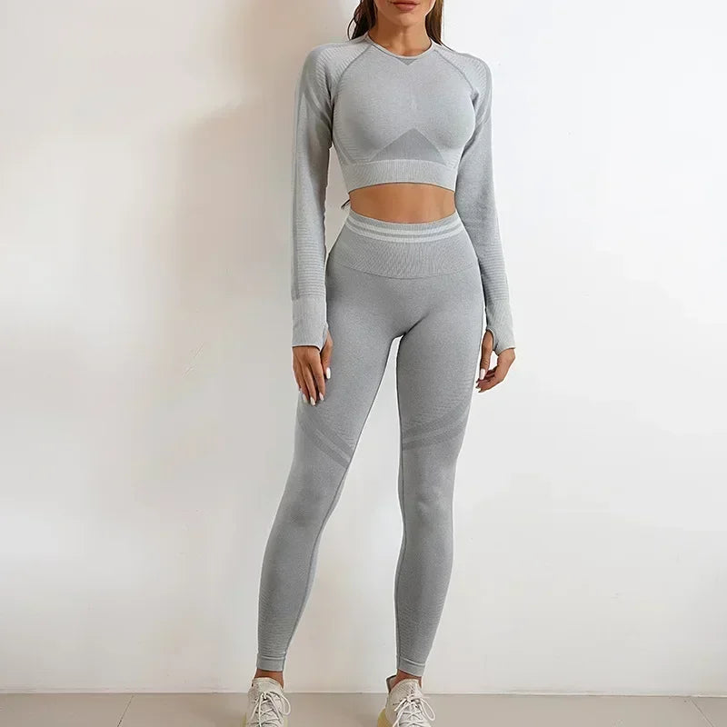 Dailou Seamless Yoga Set High Waist Workout Wear For Women