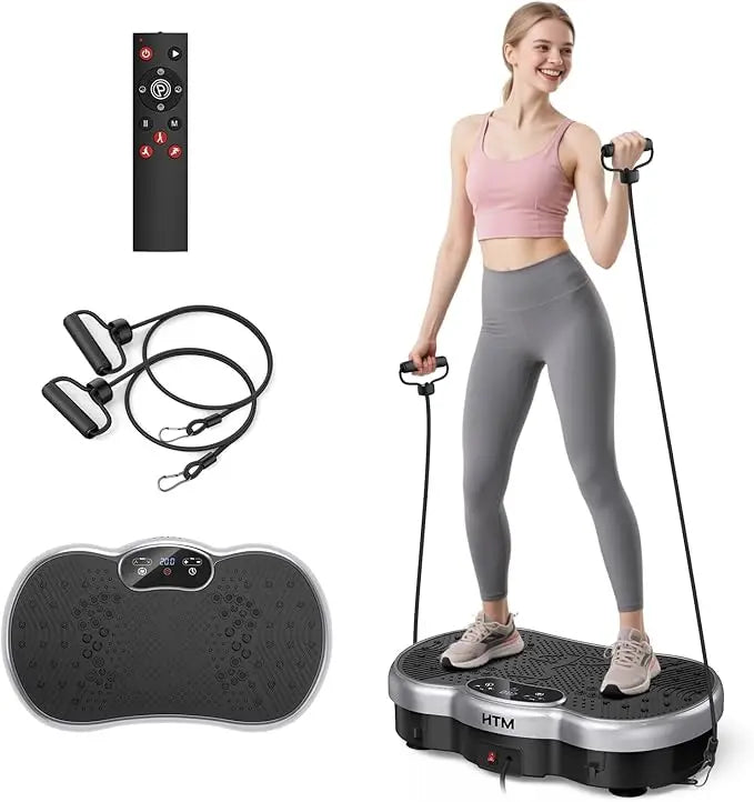 HTMM Fitness Vibration Plate Whole Body Calorie Tracking Exercise Machine
