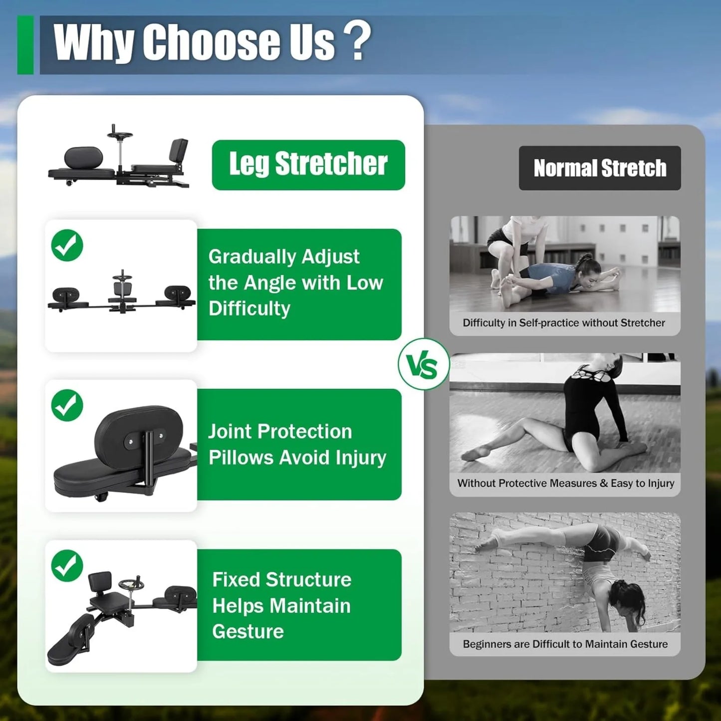 Leg Stretcher Machine For Flexibility Training And Fitness