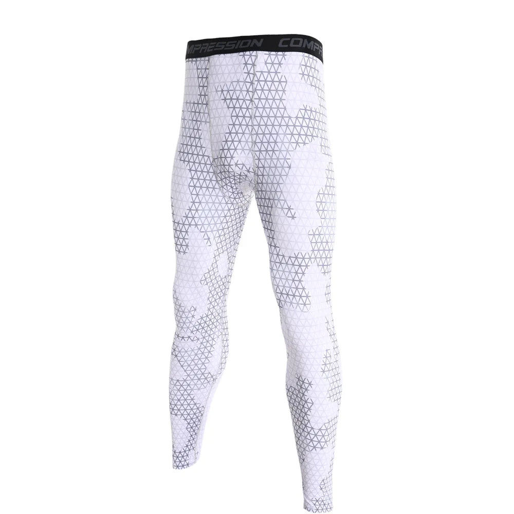 NONECN Camouflage Men Running Leggings Quick Dry Training Tights
