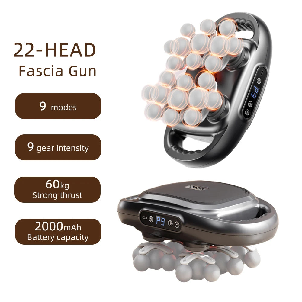 Foreverlily 22-Head Fascia Massage Gun High-Frequency Vibration