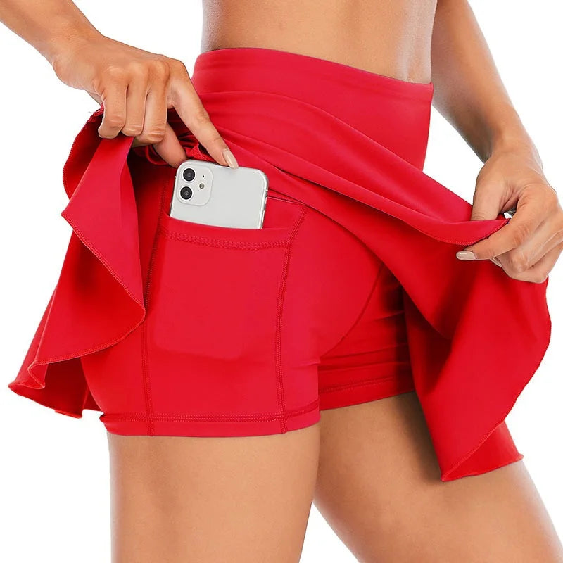 Cloud Rise Pocket Tennis Skirt Skort for Women Breathable Elastic