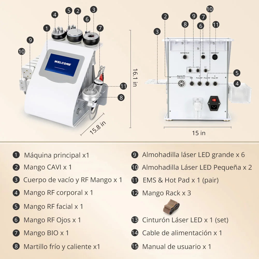 Mychway 5 In 1 Cavitation Machine With Radio Frequency
