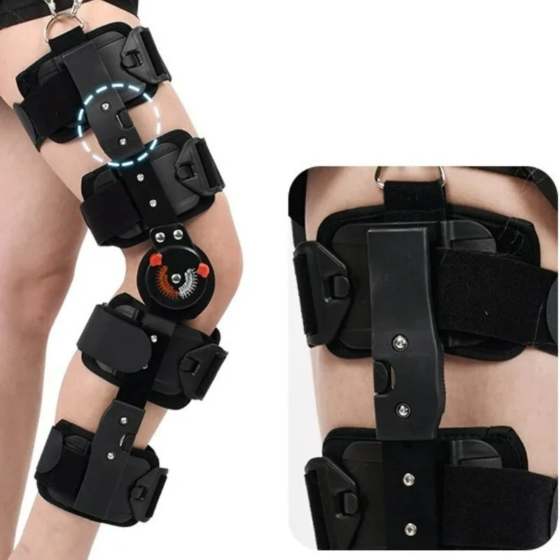 Adjustable Knee Brace Hinged Support Carbon Fiber Stay For Post Surgery Recovery