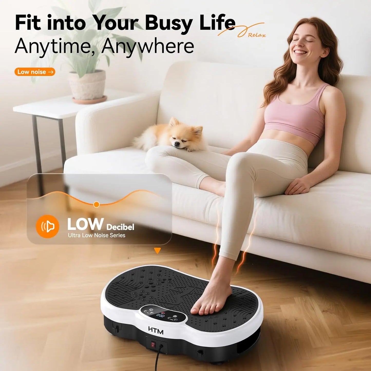 HTMM Whole Body Fitness Vibration Plate Calorie Counter