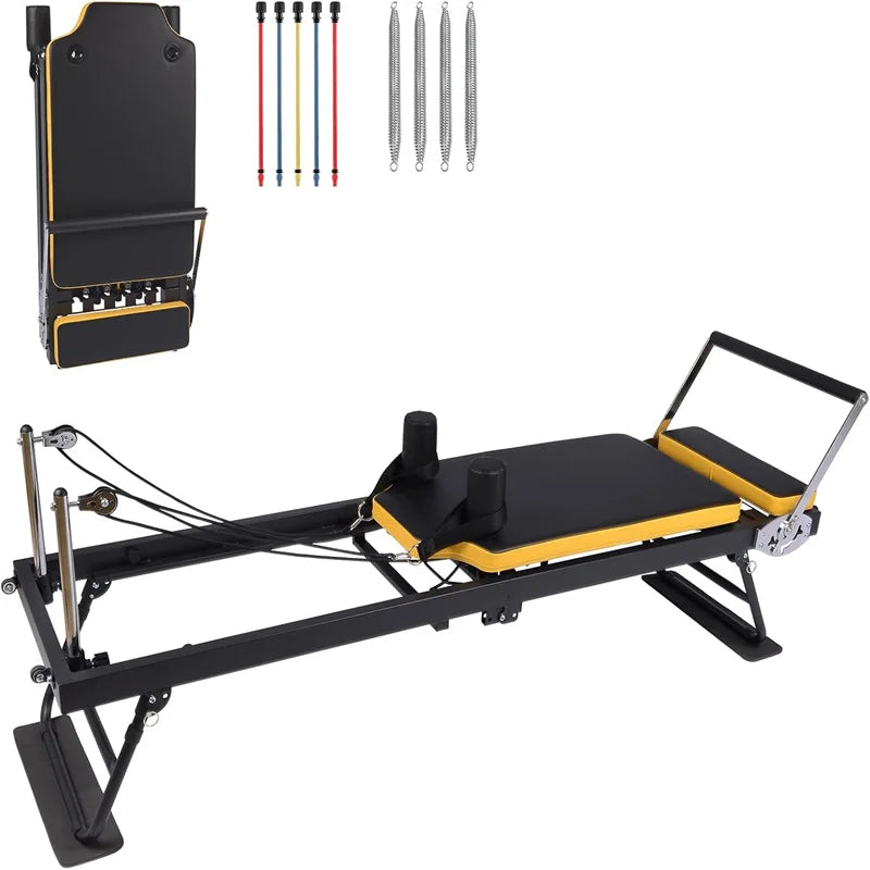 Pilates Reformer Machine Foldable For Home Gym And Advanced Workouts