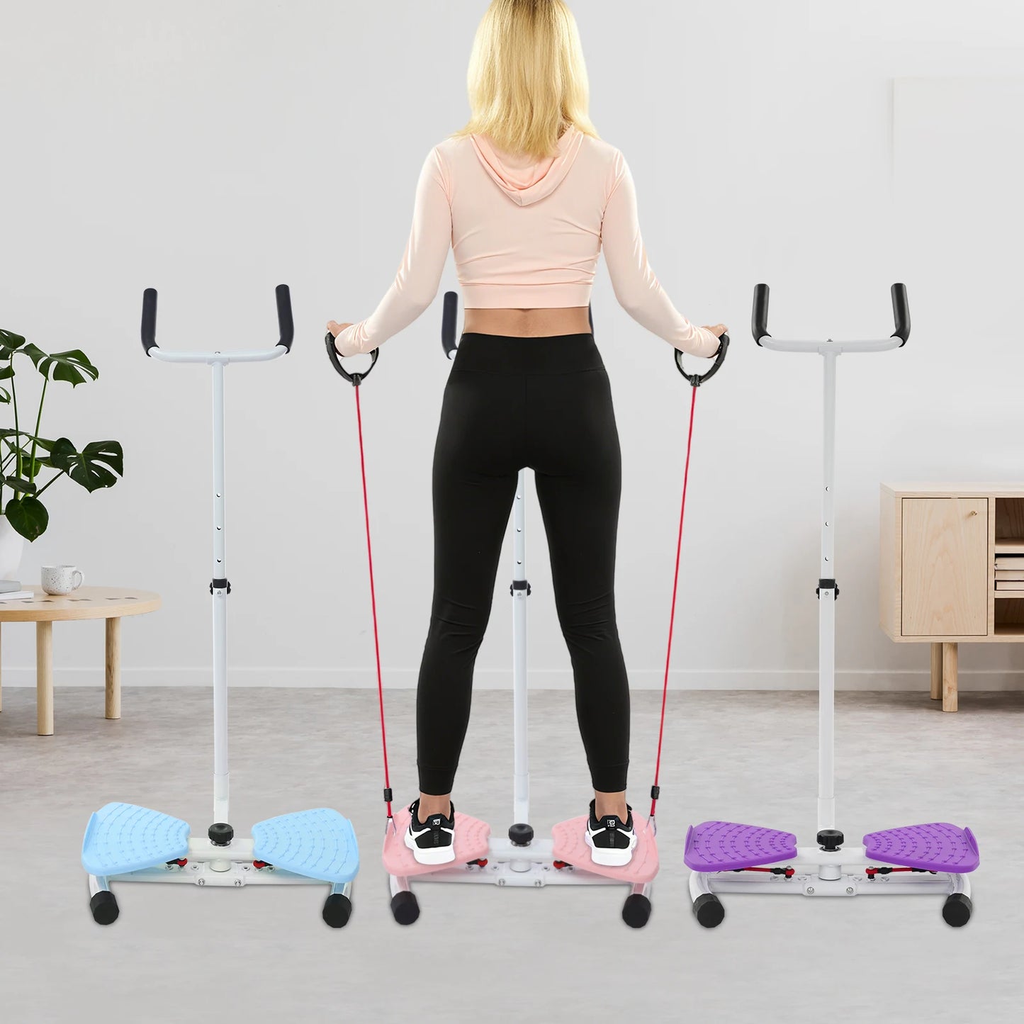 Noiseless Waist Twister Board With Handrail For Men And Women