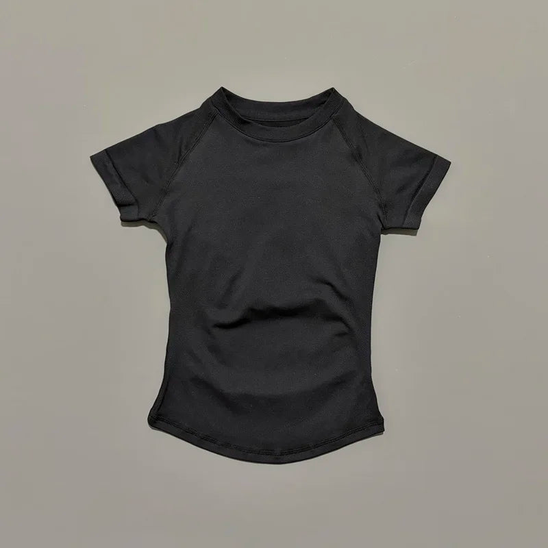 Women's Short Sleeve Running Top Breathable Gym Yoga