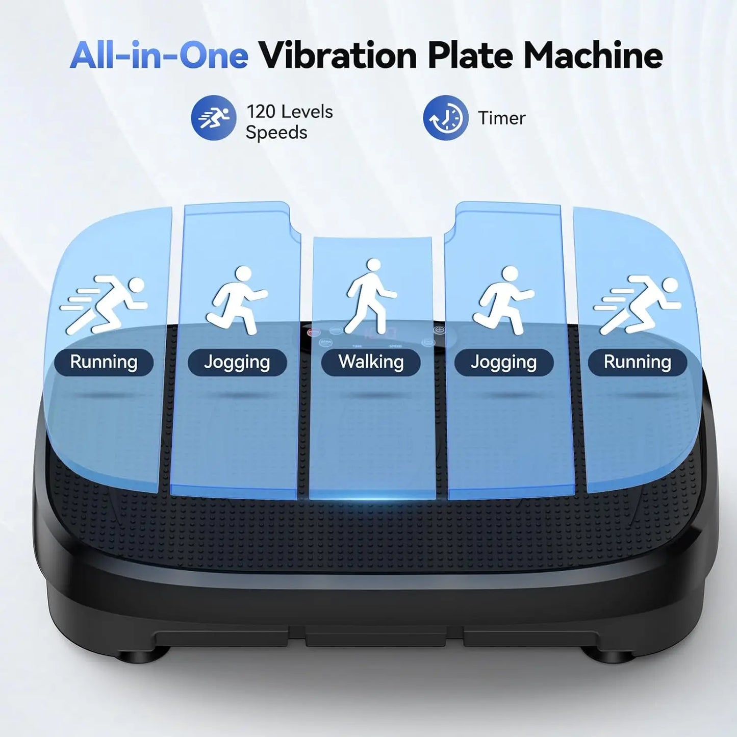 HTM Vibration Plate Fitness Platform 120 Levels Silent Operation NonSlip