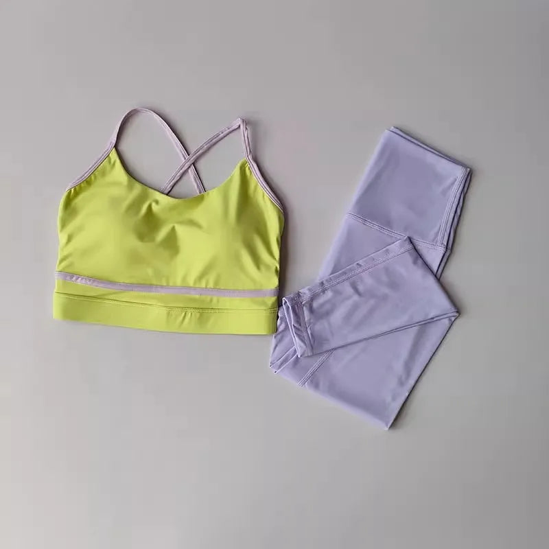 Women's 2-Piece Yoga Set High Waist Leggings And Sports Bra