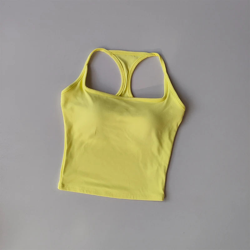Sports Vest With Chest Pad For Yoga And Pilates Top