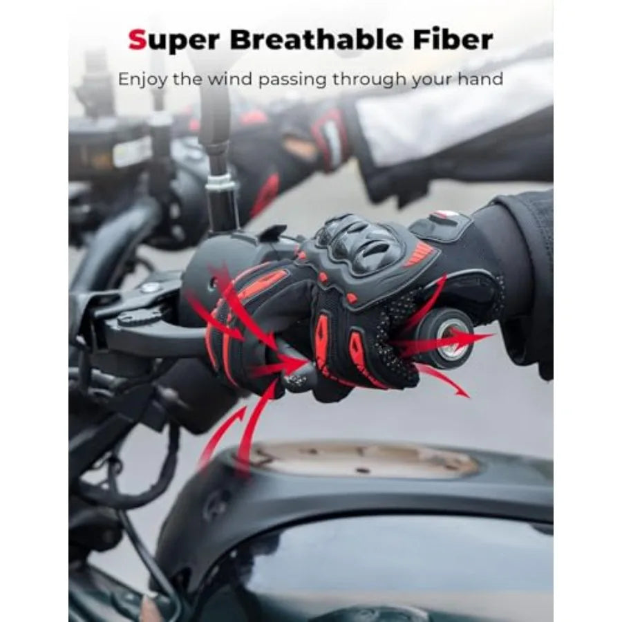 Motorcycle Gloves For Men Women Touchscreen Anti Slip Dirt Bike Riding
