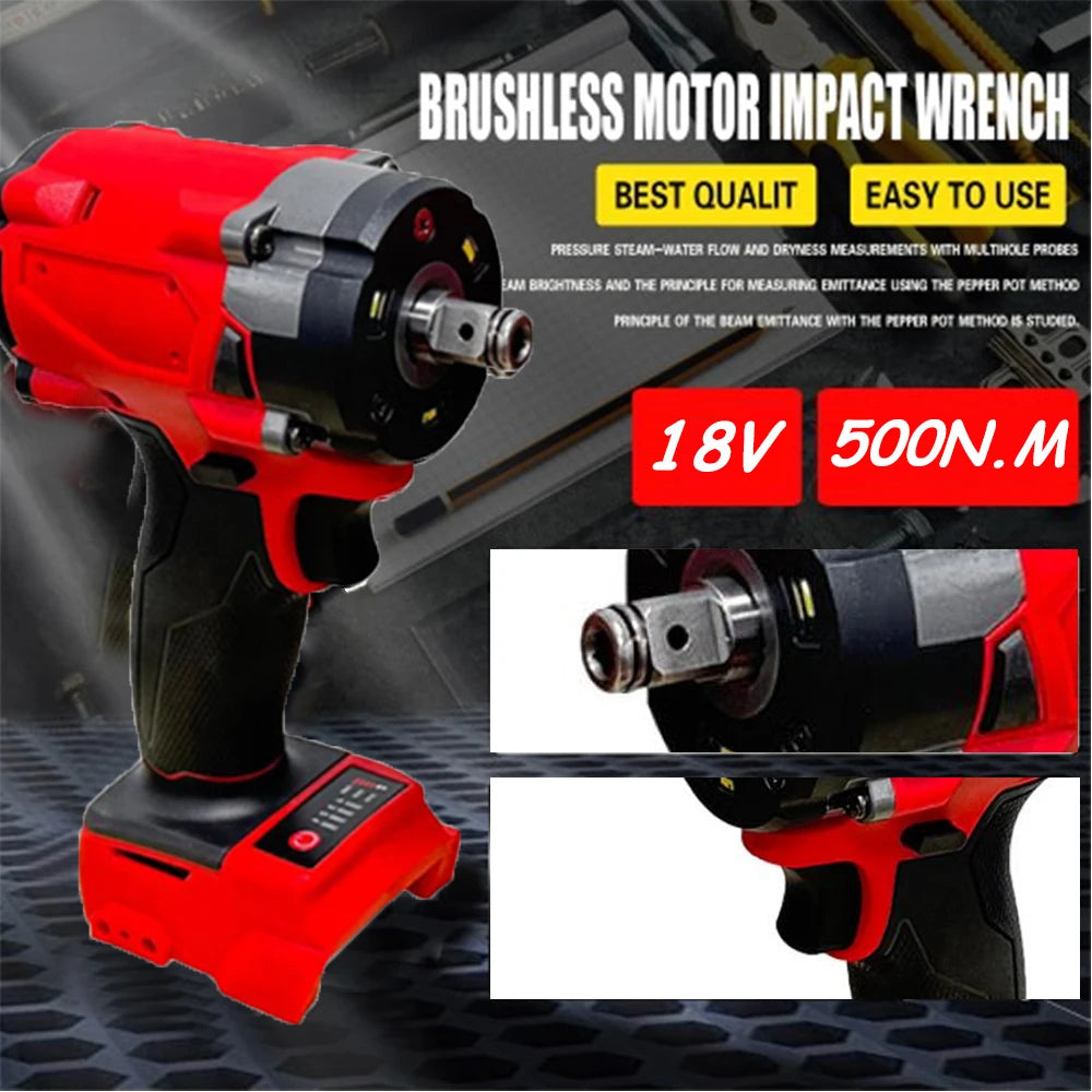 Magnitt Brushless Impact Wrench 500Nm Cordless Driver