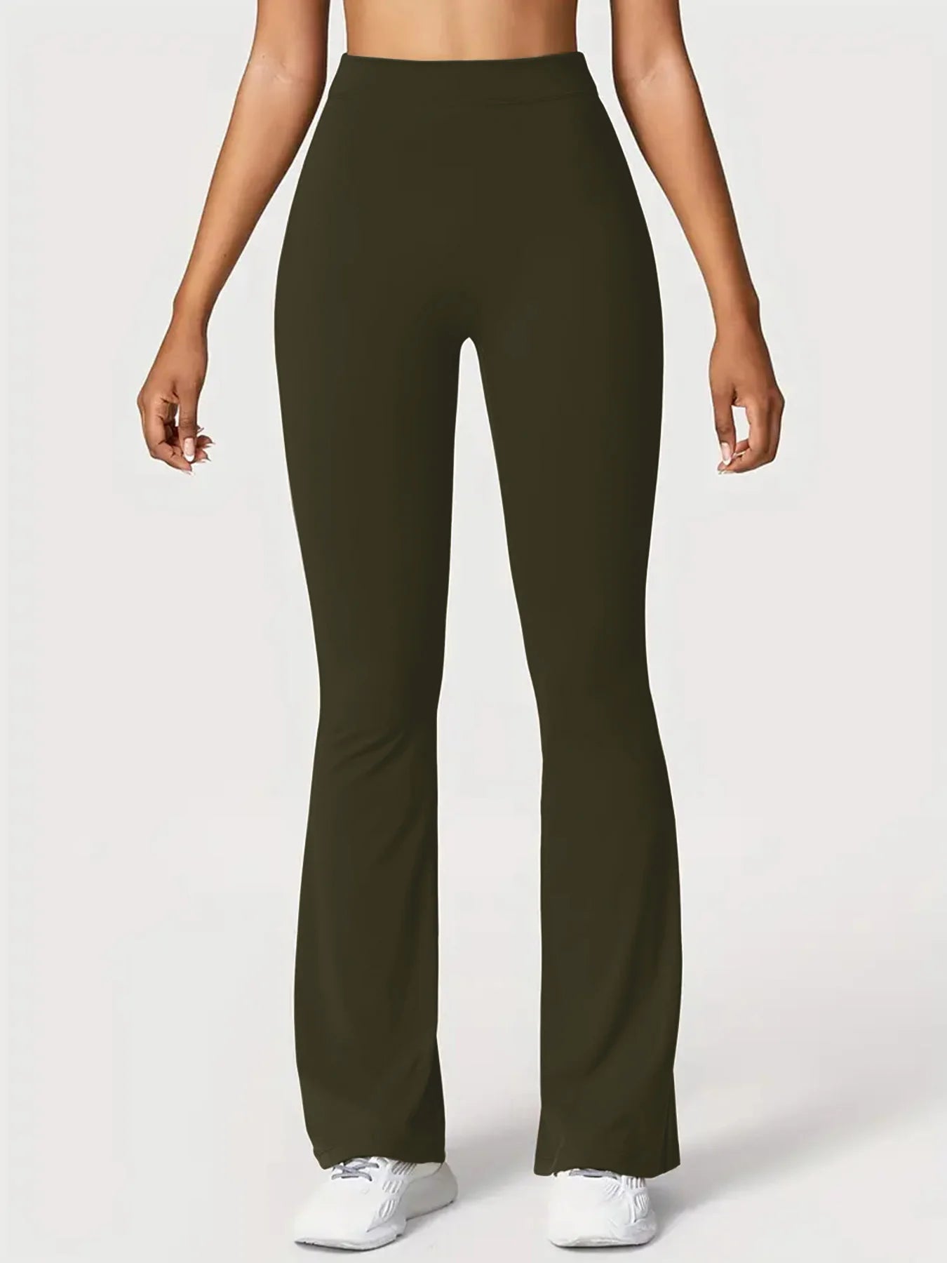 Women Yoga Trousers Flared High Waist Wide-Leg